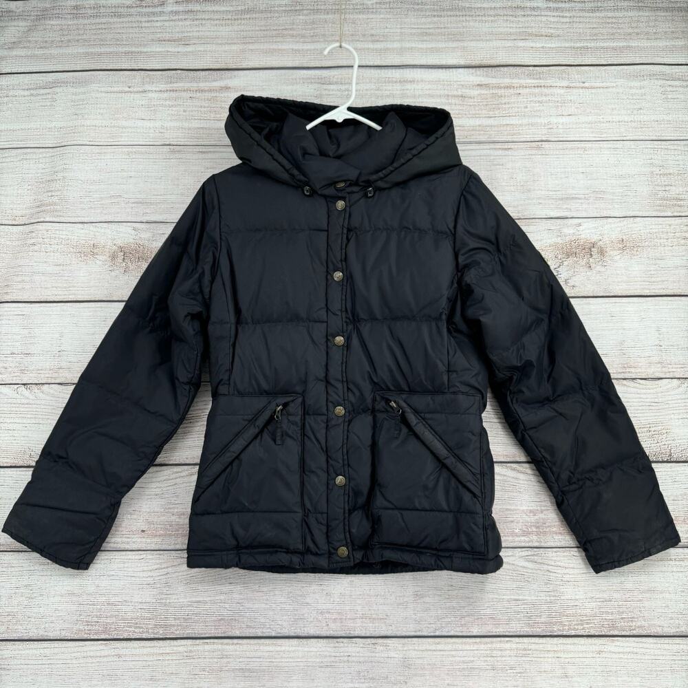 Ralph Lauren Polo Jeans Co Full Zip Hooded Puffer Jacket Women's Size S‎ Black